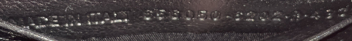 Hourglass Chain Wallet Crocodile Embossed Leather