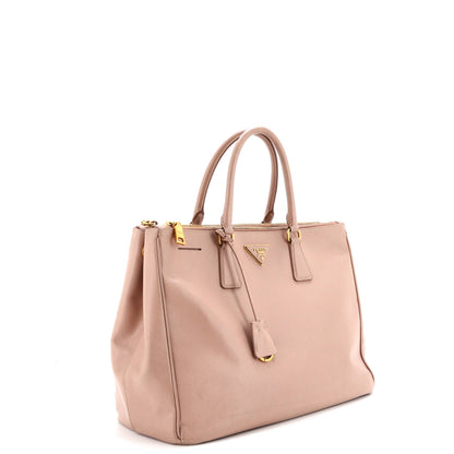 Double Zip Lux Tote Saffiano Leather Large