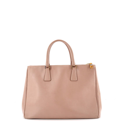 Double Zip Lux Tote Saffiano Leather Large