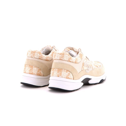 Women's CC Low-Top Sneakers Leather and Tweed