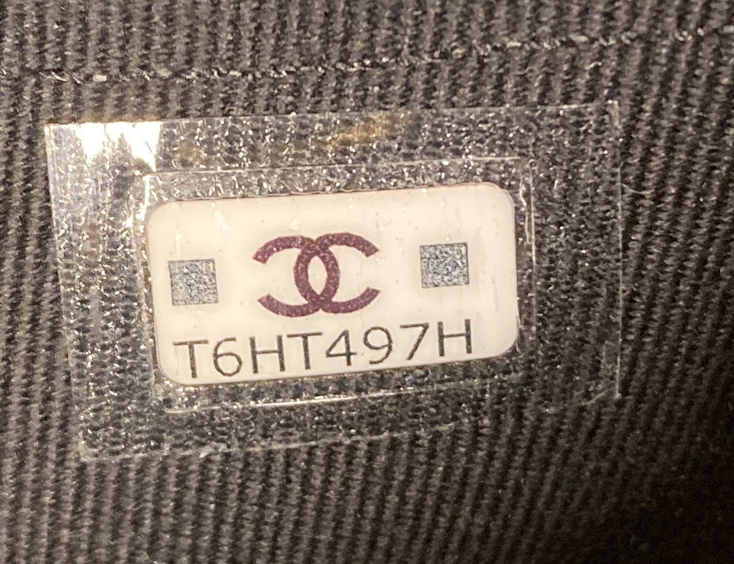 Logo Letters Top Handle Chain Crossbody Bag Quilted Lambskin Small