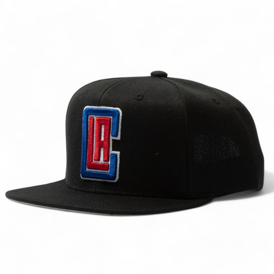 Men's Mitchell & Ness NBA Core Basic Snapback Clippers - Black