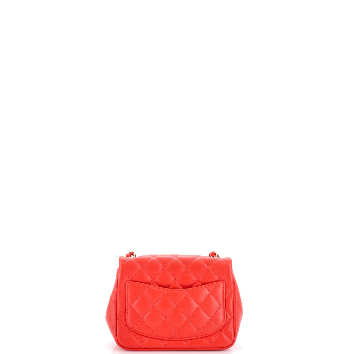Square Classic Single Flap Bag Quilted Lambskin Mini