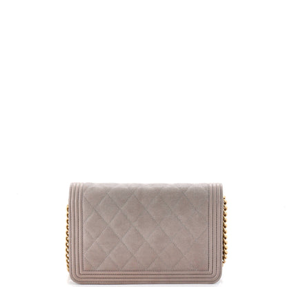 Boy Wallet on Chain Quilted Caviar