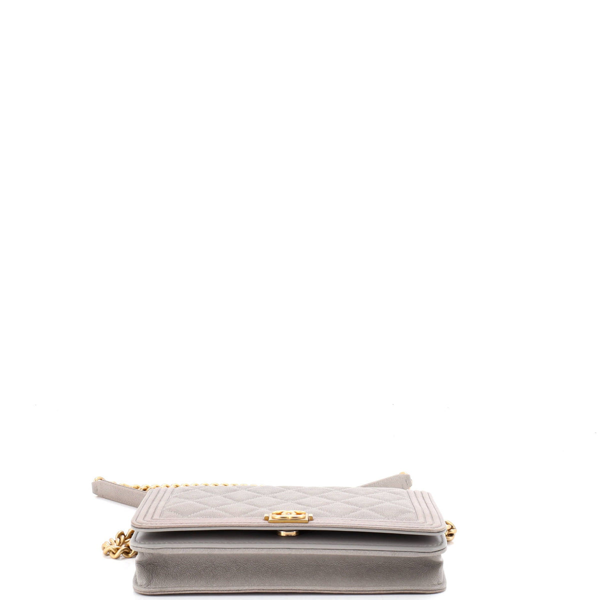 Boy Wallet on Chain Quilted Caviar