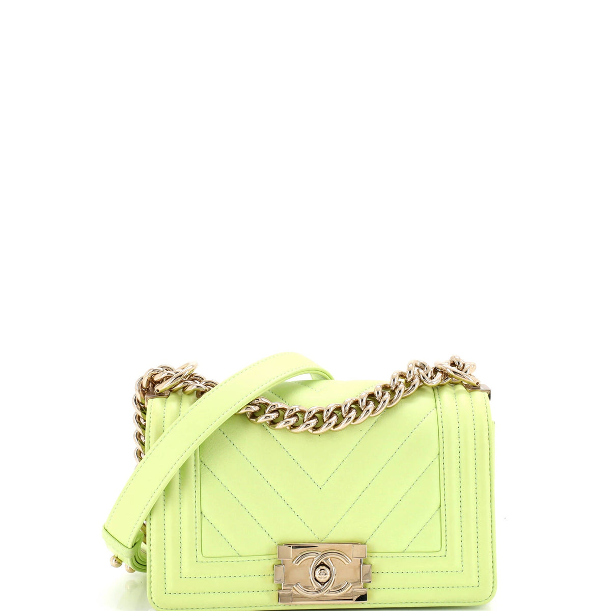 Boy Flap Bag Chevron Lambskin Small