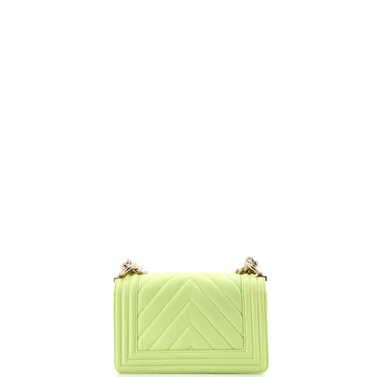 Boy Flap Bag Chevron Lambskin Small