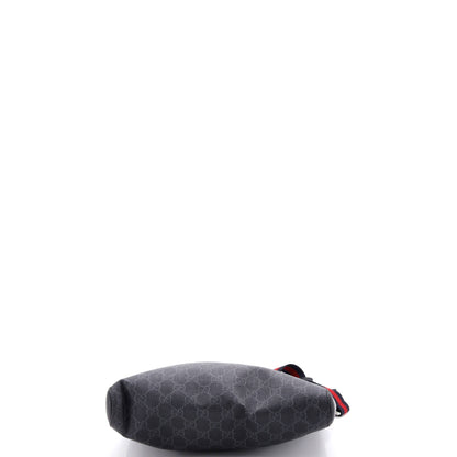 Web Strap Front Zip Messenger Bag GG Coated Canvas Medium