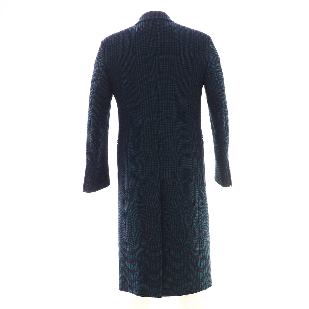 Men's Double Breasted Long Coat Printed Cotton Blend