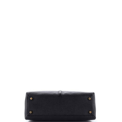 16 Top Handle Bag Grained Calfskin Medium
