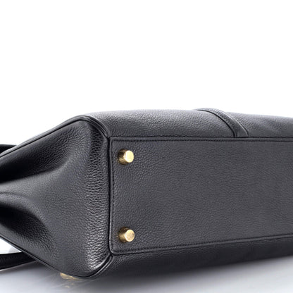 16 Top Handle Bag Grained Calfskin Medium