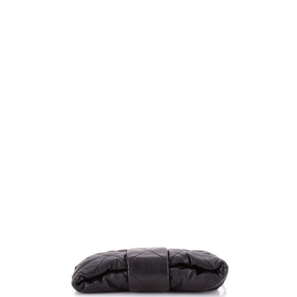 CC Bow Chain Shoulder Bag Quilted Leather Mini