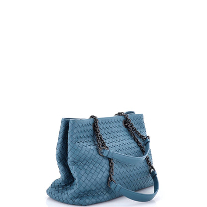 Double Chain Tote Intrecciato Nappa Medium
