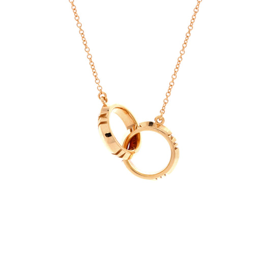 Atlas X Closed Interlocking Pendant Necklace 18K Rose Gold
