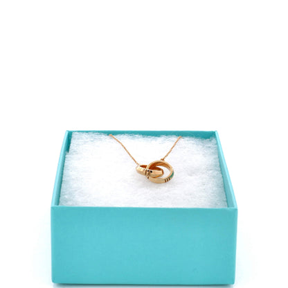 Atlas X Closed Interlocking Pendant Necklace 18K Rose Gold