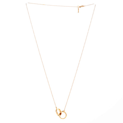Atlas X Closed Interlocking Pendant Necklace 18K Rose Gold