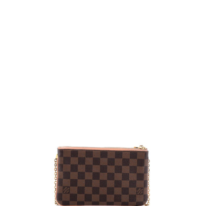 Double Zip Pochette Damier