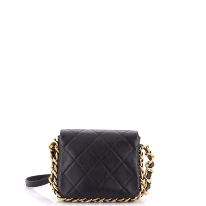 Framing Chain Flap Bag Quilted Calfskin Small
