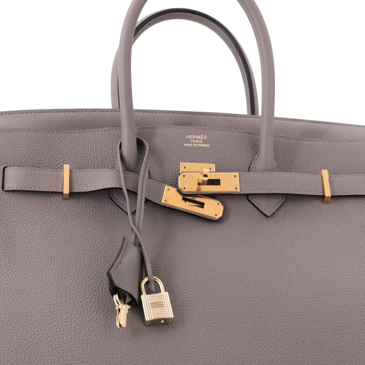 Birkin Handbag Gris Asphalte Togo with Gold Hardware 35