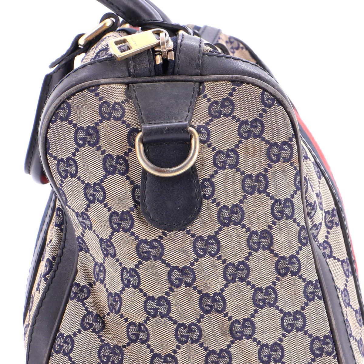 Vintage Web Boston Bag GG Canvas Medium