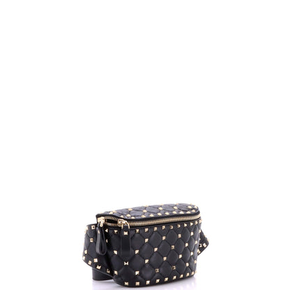 Rockstud Spike Belt Bag Quilted Leather Small