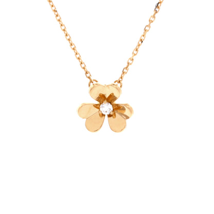 Frivole Pendant Necklace 18K Yellow Gold and Diamond Mini