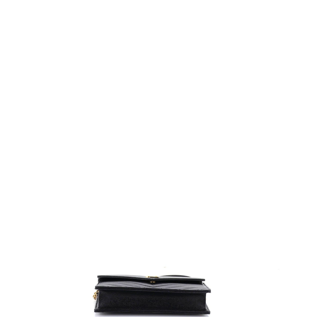 Classic Monogram Wallet on Chain Matelasse Chevron Leather Small