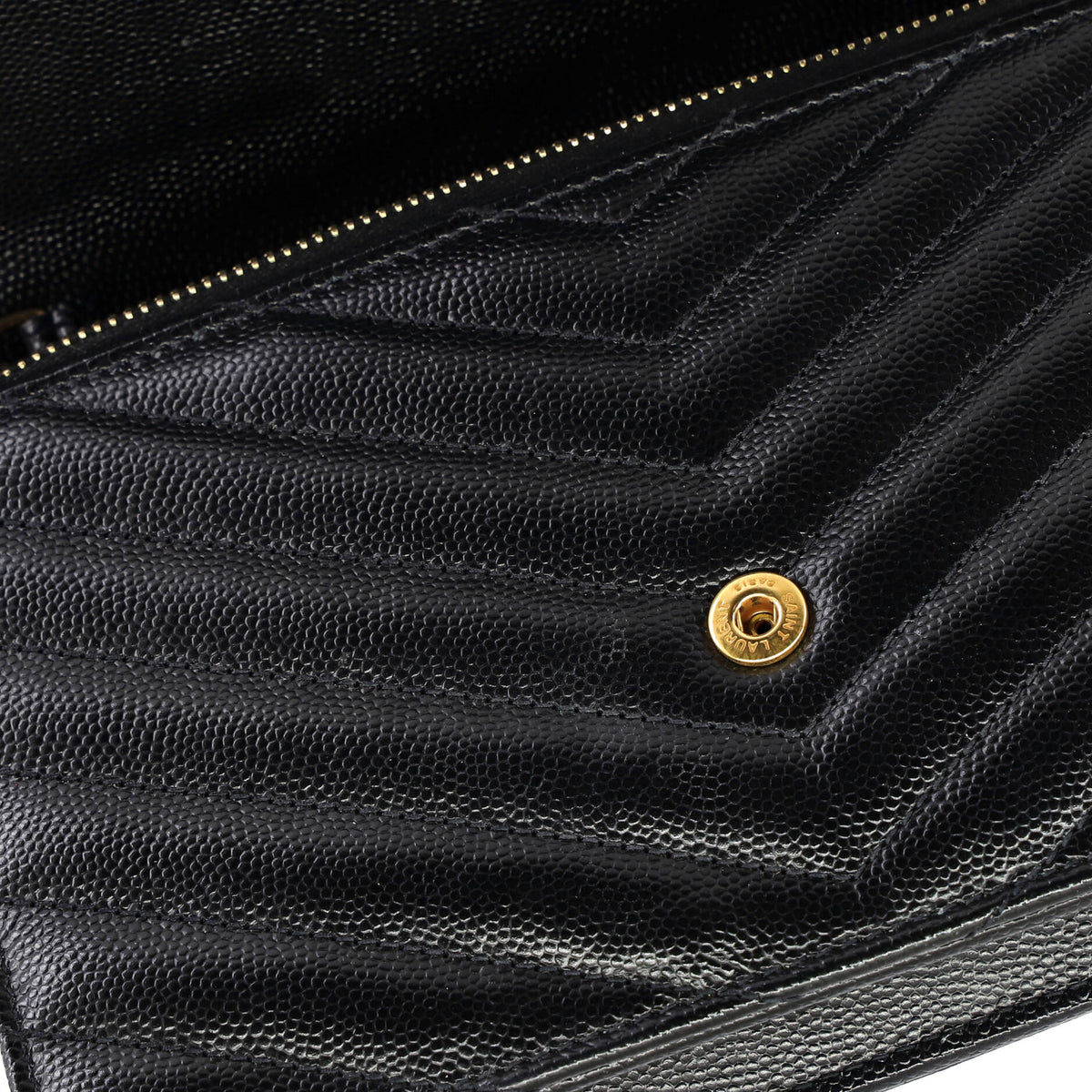 Classic Monogram Wallet on Chain Matelasse Chevron Leather Small