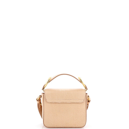 C Flap Bag Lizard Embossed Leather Mini