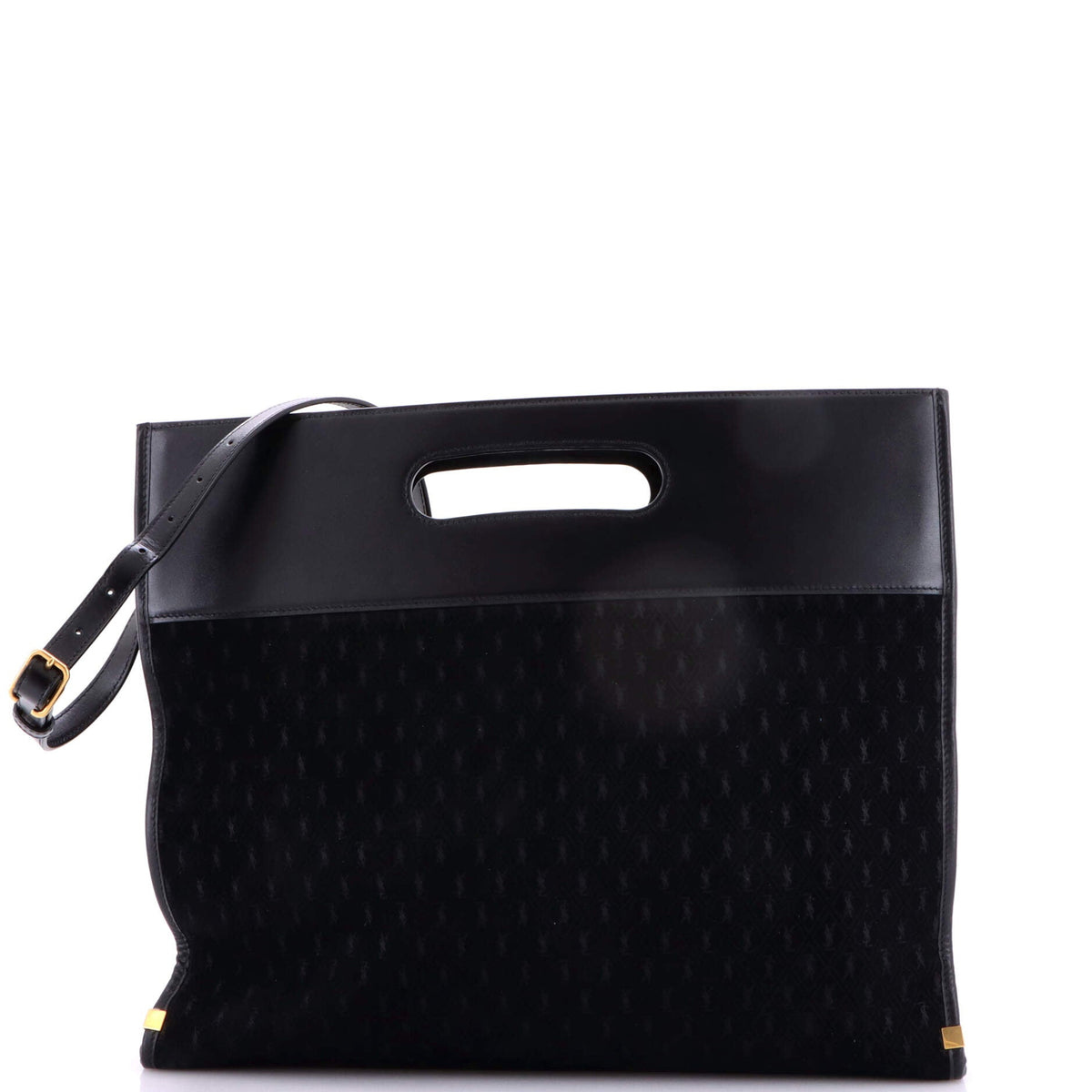 Cutout Convertible Tote Monogram All Over Suede
