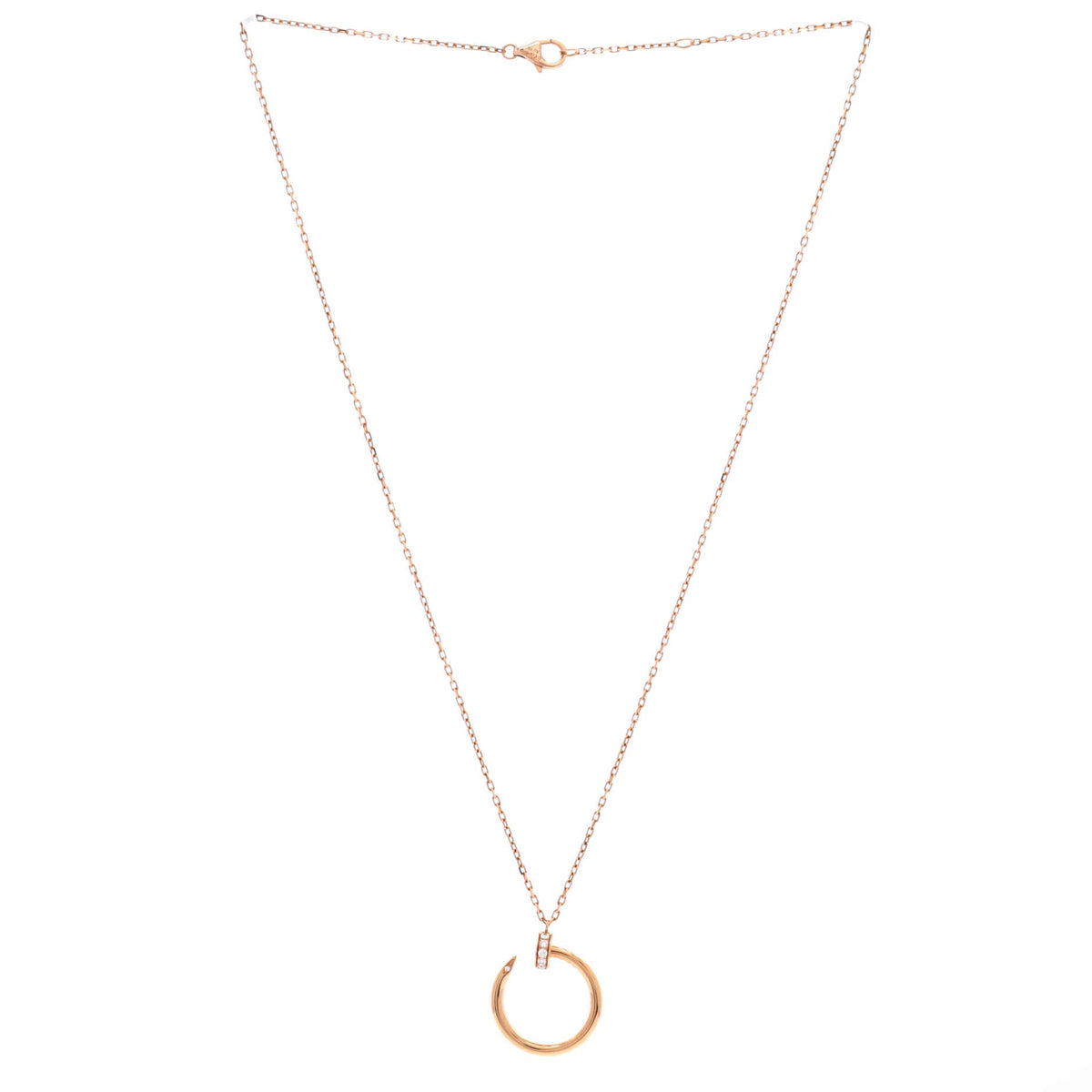 Juste un Clou Pendant Necklace 18K Rose Gold with Diamonds