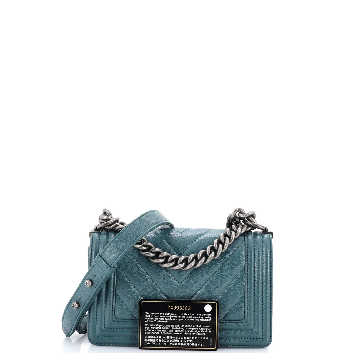 Boy Flap Bag Chevron Caviar Small