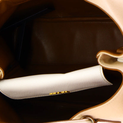 Cuir Double Tote Canvas and Saffiano Leather Medium
