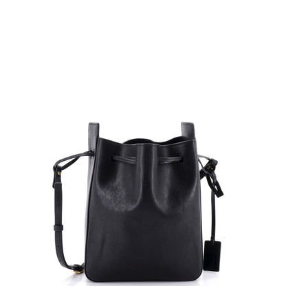 Convertible Bucket Bag Leather Small