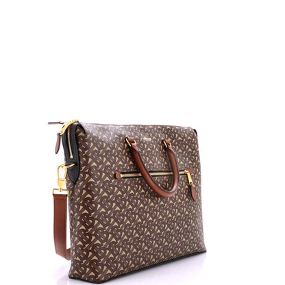 Manchester Zip Briefcase Monogram E-Canvas
