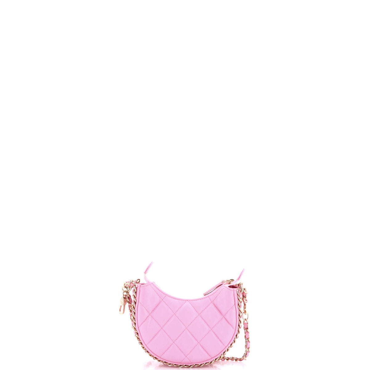 Chain Around Hook Hobo Quilted Lambskin Mini