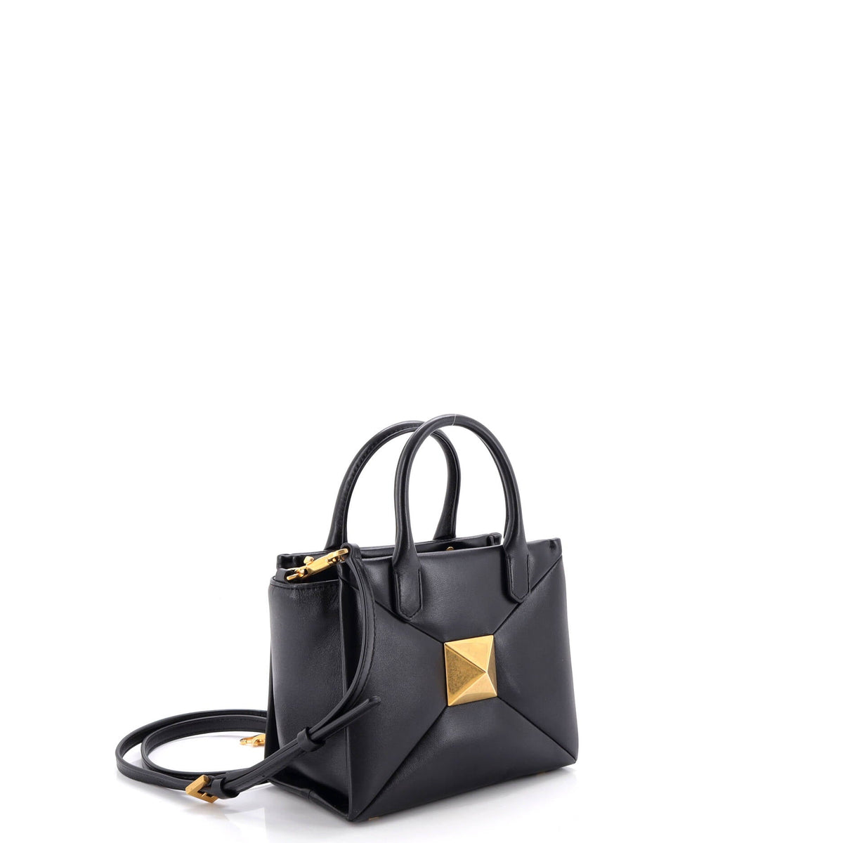 One Stud Top Handle Bag Leather Small