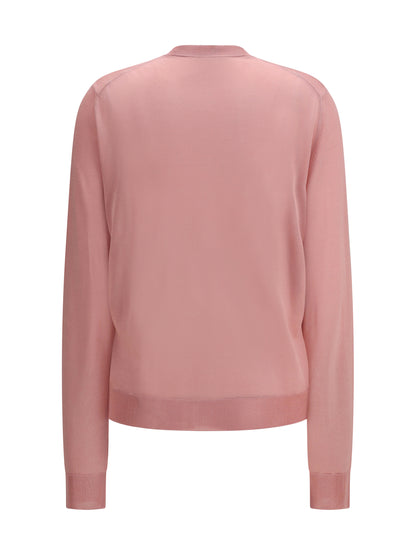 Crewneck Cardigan Viscose Pink