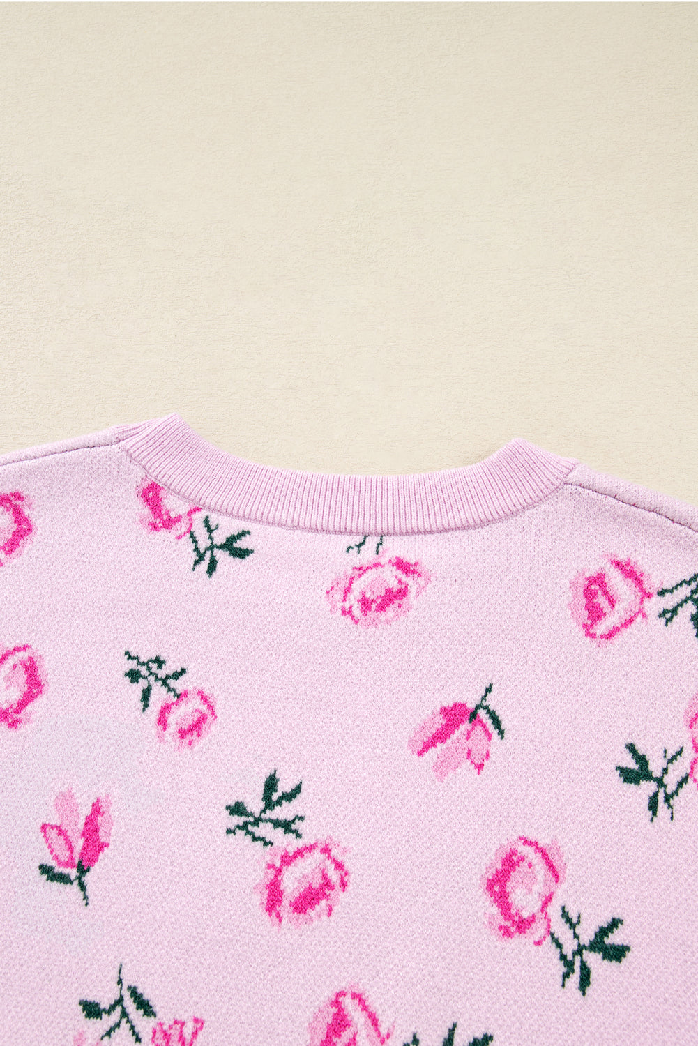 Threaded Pear Sophia Drop Shoulder Cropped Sweater