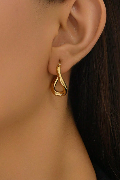 Threaded Pear Zyla Spiral Stainless Steel Earrings