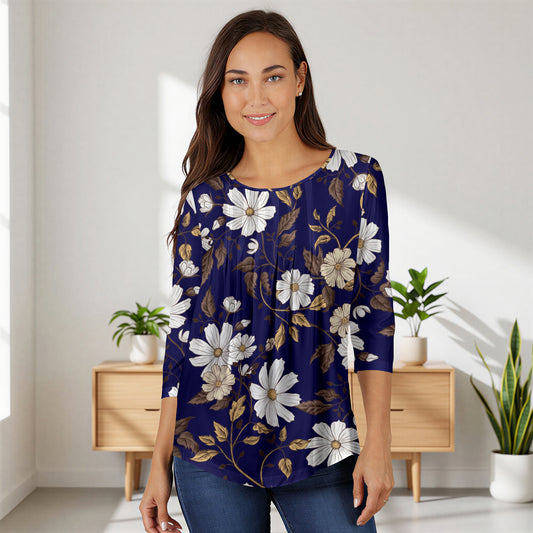 Blue and Beige-
