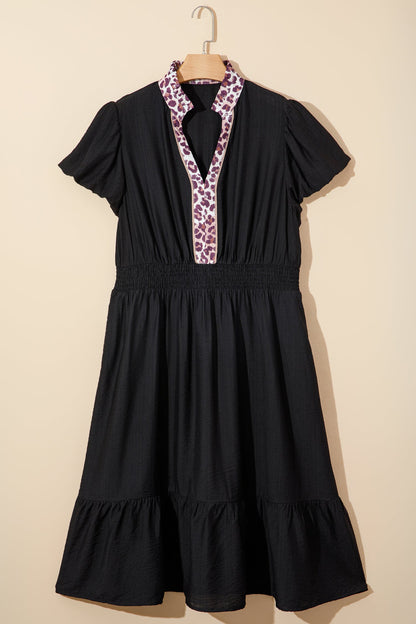 Threaded Pear Ana Smocked Waist Ruffled PLUS Dress