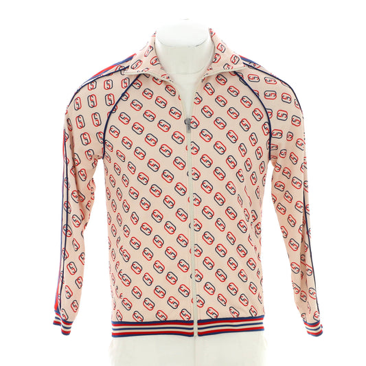 Men's Zip Track Jacket Printed GG Polyester Blend