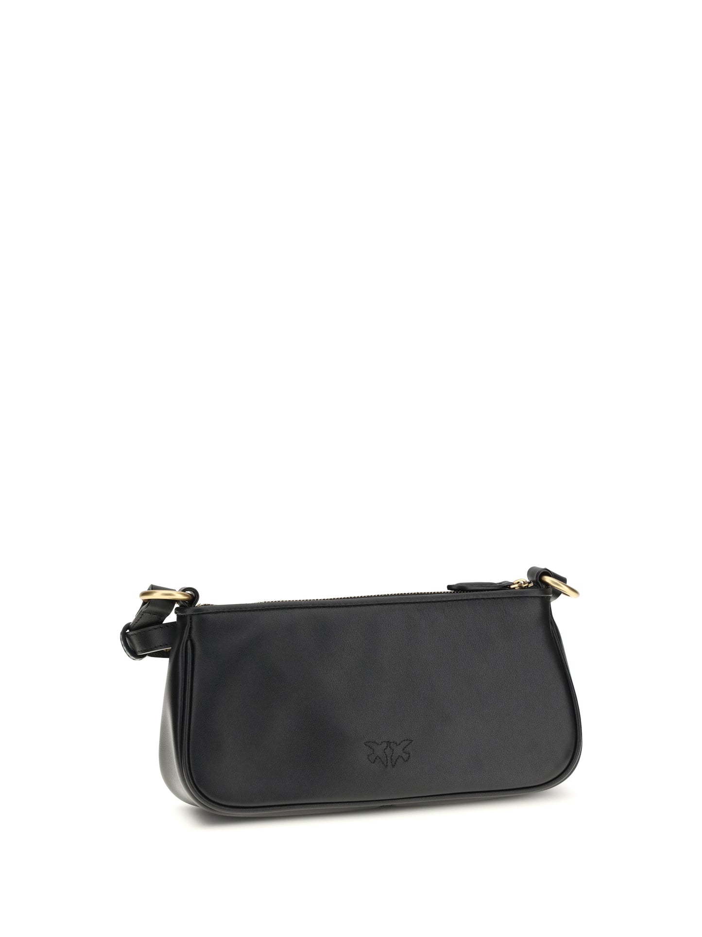 Shoulder Bag Mini Half Moon Black/Antique Gold