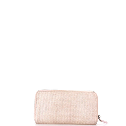 Deauville Zip Around Wallet Raffia Long