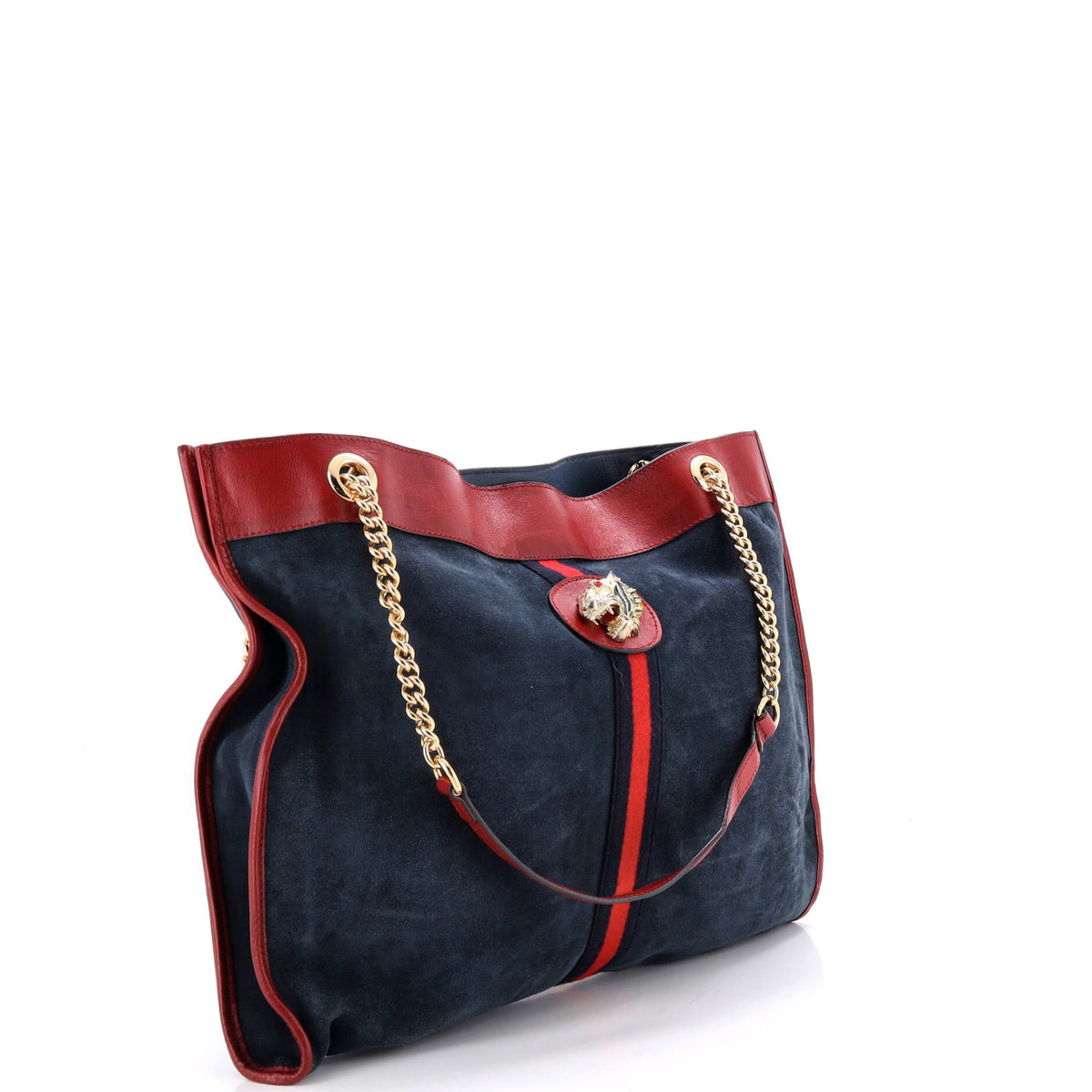 Rajah Chain Tote Suede Large
