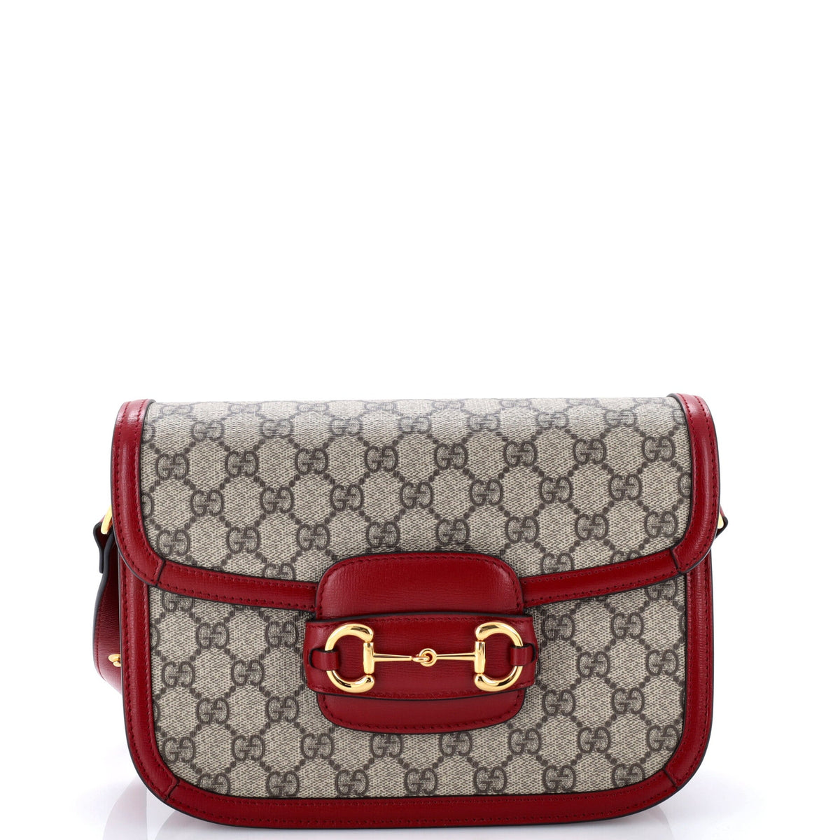 Horsebit 1955 Shoulder Bag GG Coated Canvas with Leather Small