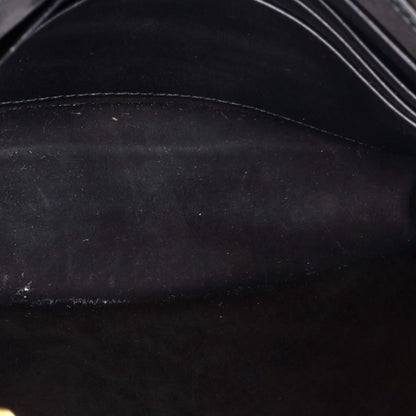 Saddle Chain Clutch Leather