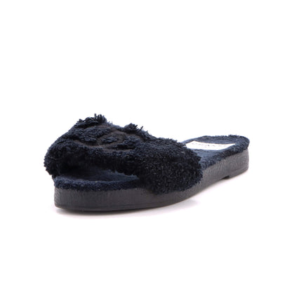 Women's CC Flat Slide Sandals Terry Cloth