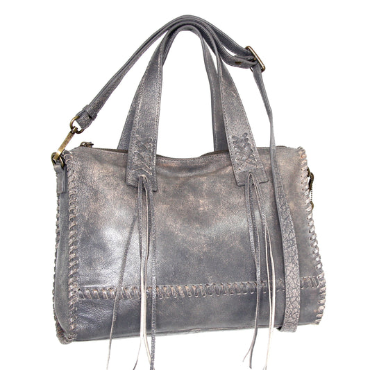 Payton Convertible Satchel in Grey